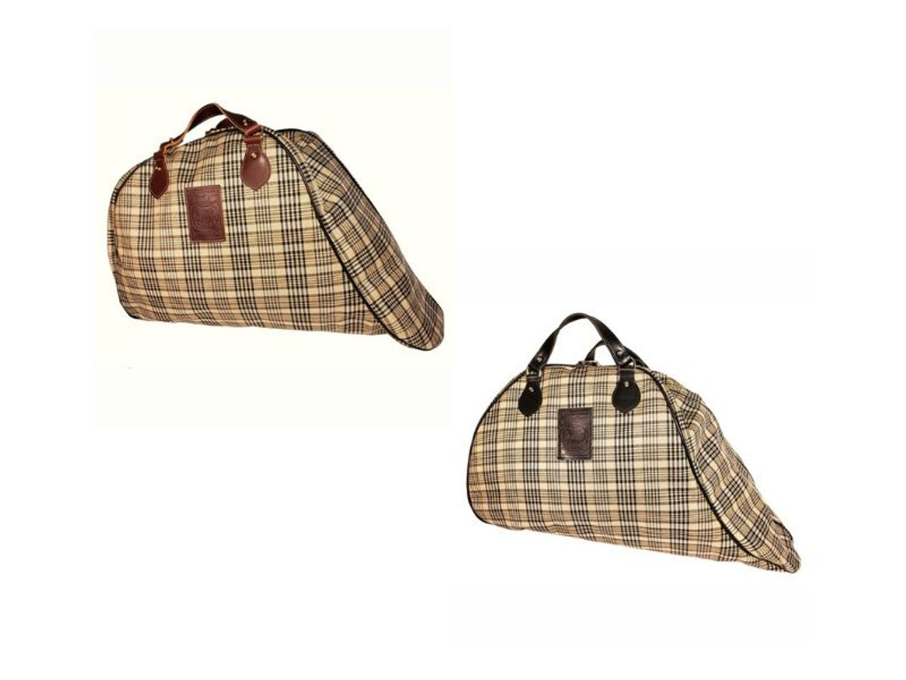 5/A Baker Classic Plaid Sling Backpack in Beige and Brown 5/A Baker Elizabeth Bag | Jacks Inc main image 2
